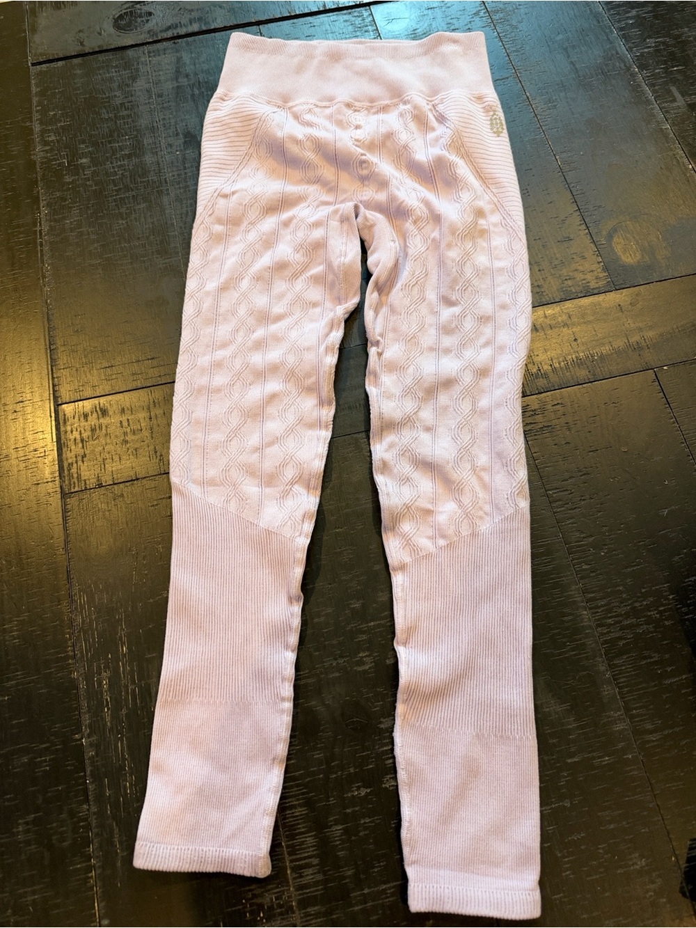 Free People Movement Lilac Purple XS/S Cable-Knit Leggings Casual Athletic